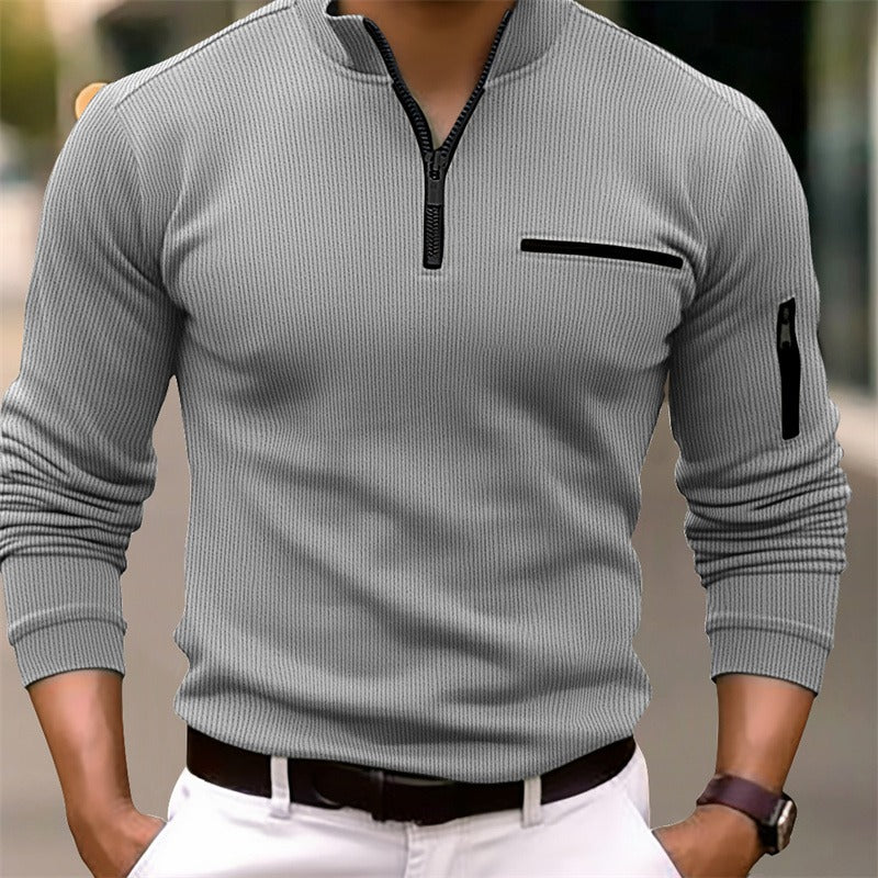 🧥 Men's long-sleeved shirt with zipper – Modern, masculine, and stylish