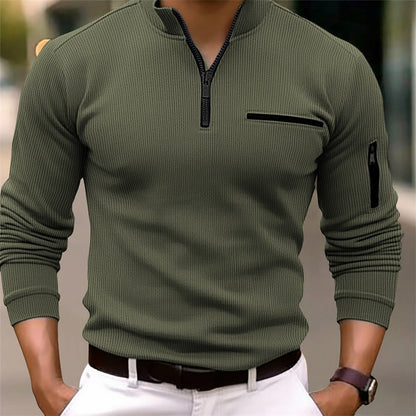 🧥 Men's long-sleeved shirt with zipper – Modern, masculine, and stylish