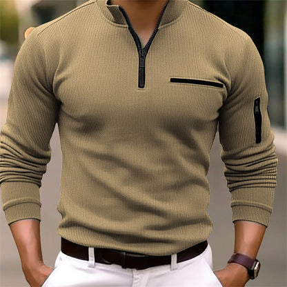 🧥 Men's long-sleeved shirt with zipper – Modern, masculine, and stylish
