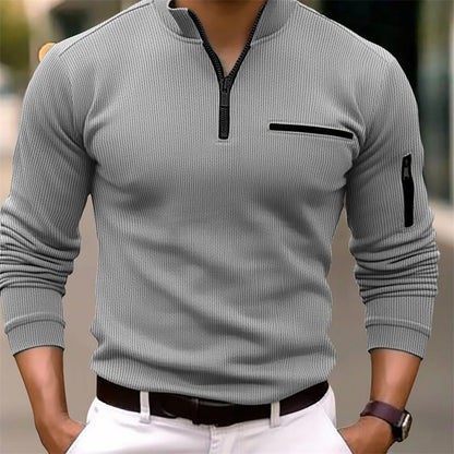 🧥 Men's long-sleeved shirt with zipper – Modern, masculine, and stylish