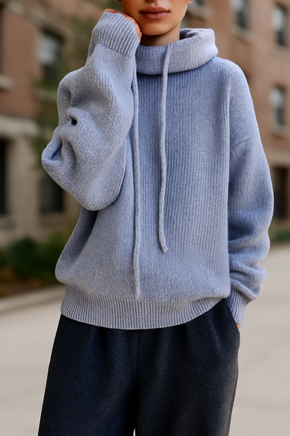 Jersey de punto con cuello alto – Calidez y sencillez atemporal