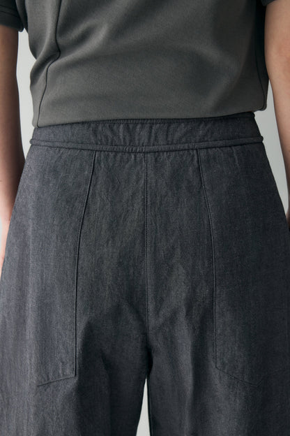 COTTON-LINEN BELTED PANTS
