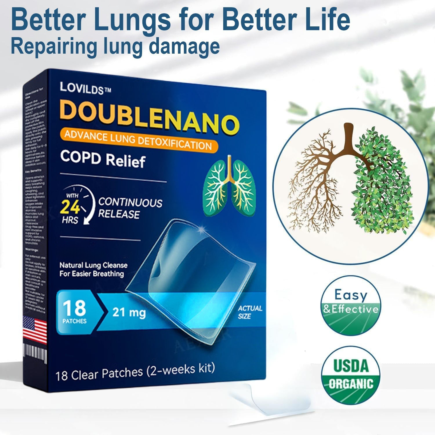 LOVILDS™ DoubleNano COPD Relief Pad (💝 Cough, wheezing, shortness of breath, sputum, stuffy nose, bronchitis, bronchitis, allergy symptoms, lung discomfort)