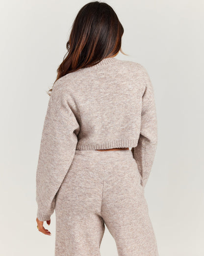 Knitted Cropped Crewneck (Buy 2 GET 1 FREE）