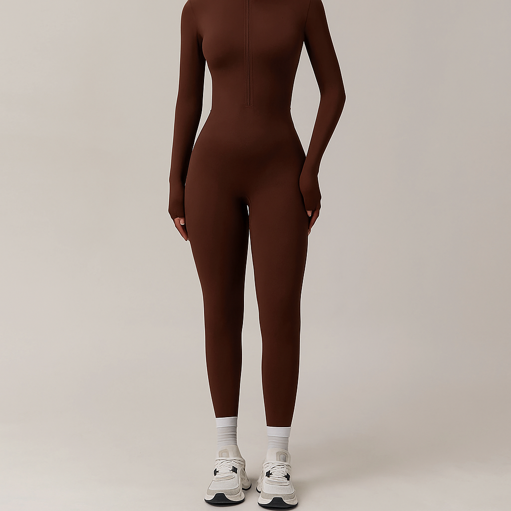 Fleece-lined zip-up bodysuit